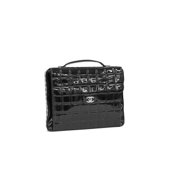 CHANEL Black Patent Briefcase Bag A-A24125 - Picture 2 of 11